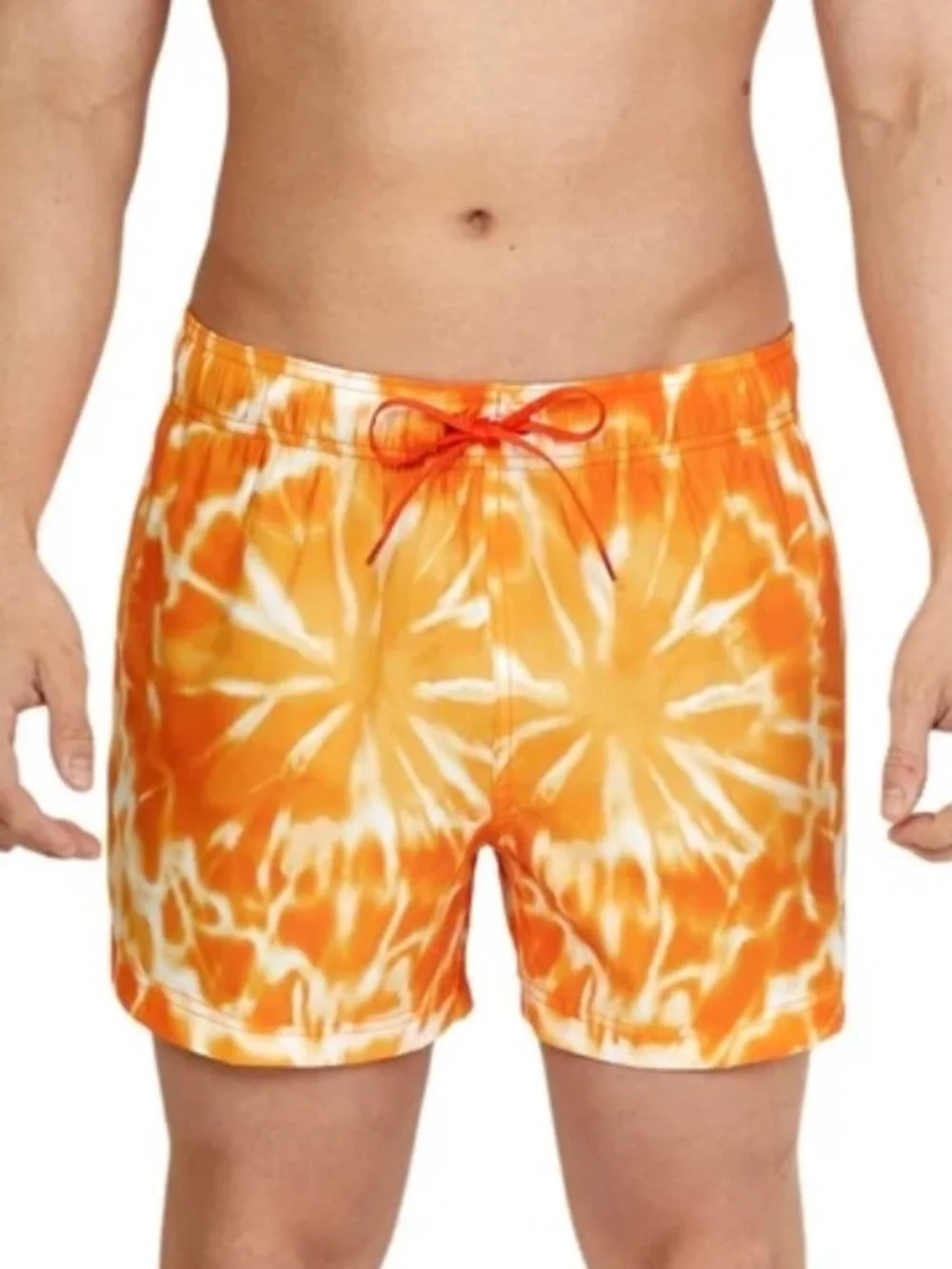 Speedo Men’s Orange Tie-Dye Swim Shorts